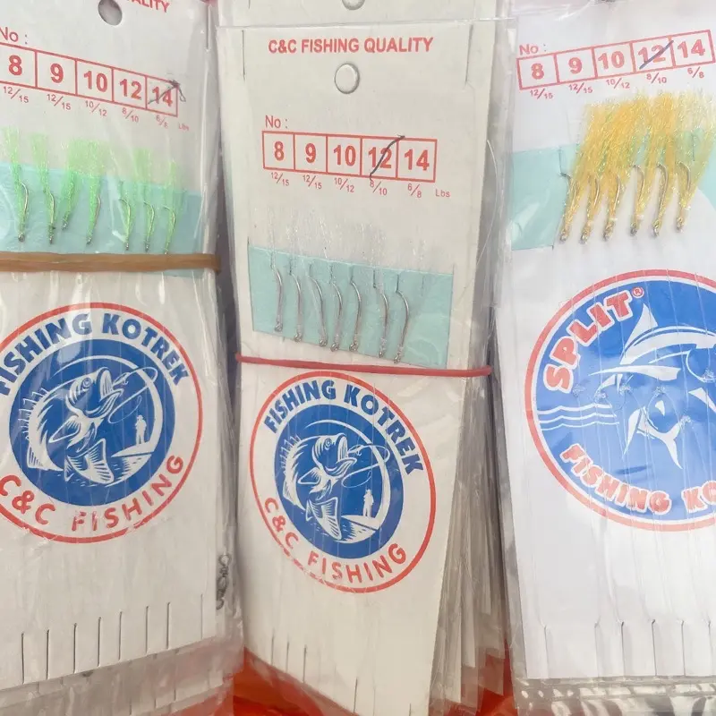 (BISA COD) Kotrekan Pancing Warna Putih,kuning& Hijau no.10,12,14