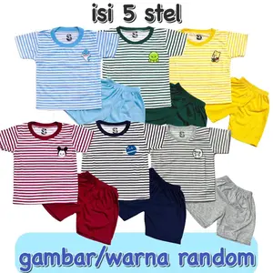 PAKET BAJU SETELAN PENDEK SALUR FASHION OBLONG ANAK BAHAN KAOS KATUN BORDIR
