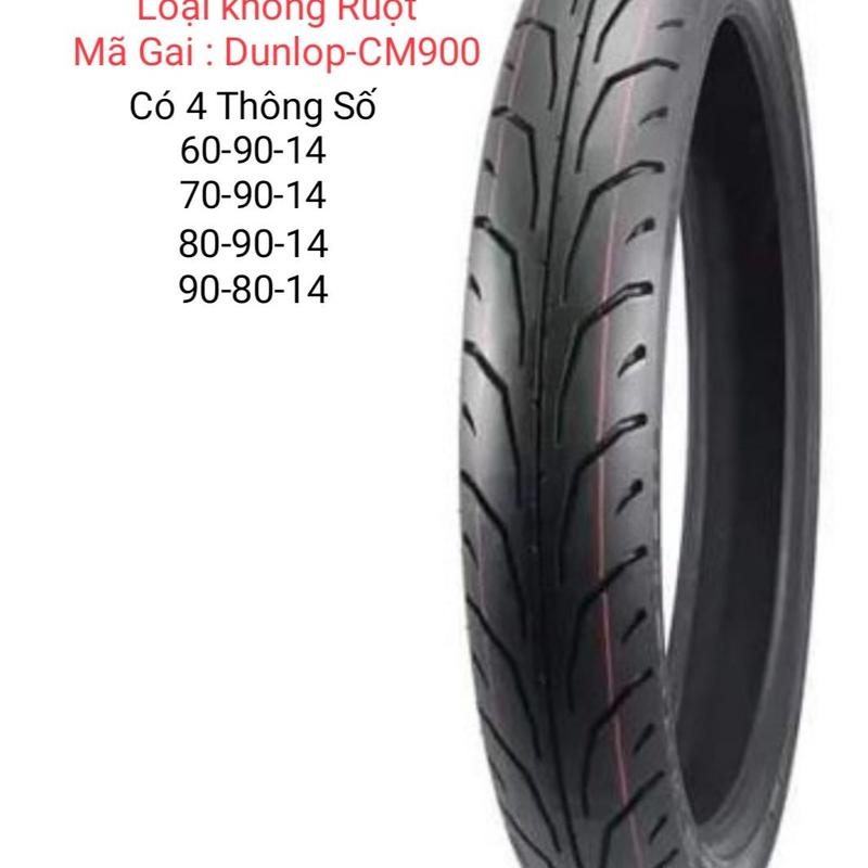 Vỏ lốp xe máy Camel không ruột DUNLOP-  60-70-80-90-14 in
