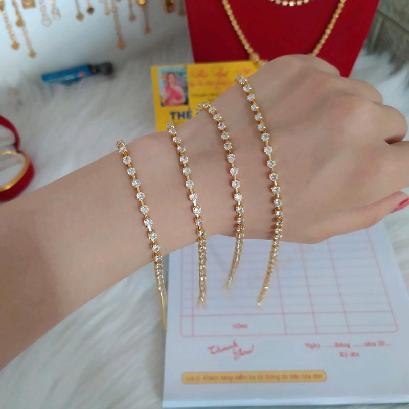 L96. Lắc tay đá nhỏ xinh vàng non xinh xắn dễ thương Phụ Kiện Hoa Kiềng