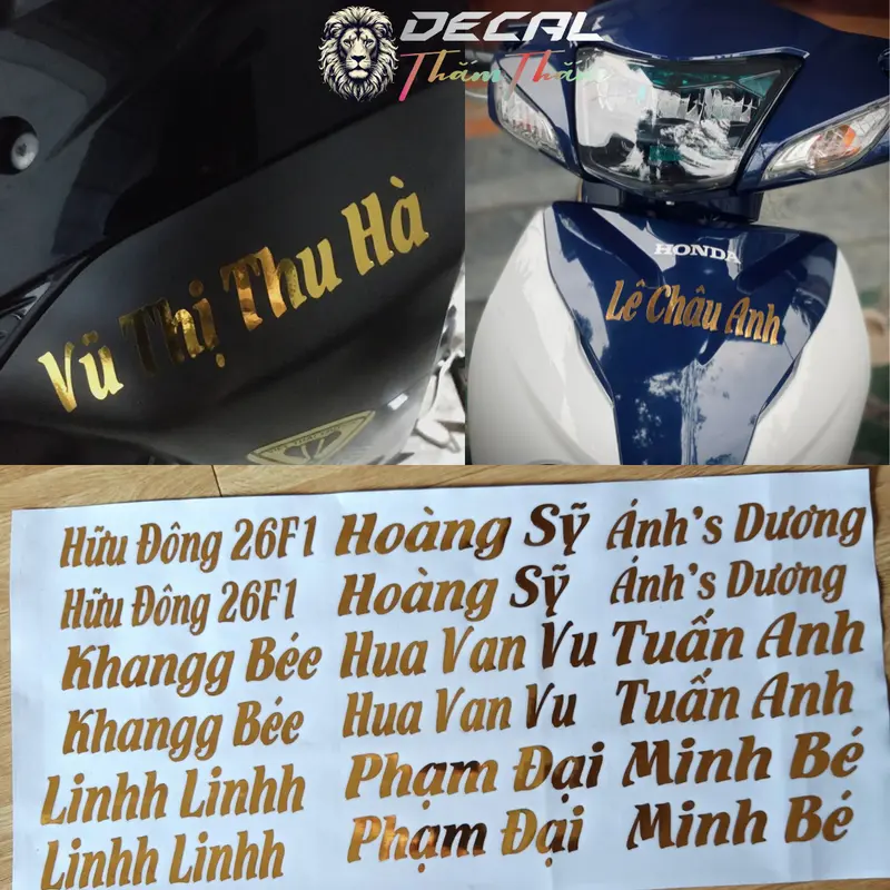 Tem Chữ Ký Dán Xe Theo Yêu Cầu Cao Cấp Nhiều Quà Tặng (Anh chị ghi tên muốn làm tem vào ghi chú hoặc ibb cho shop ạ) 3
