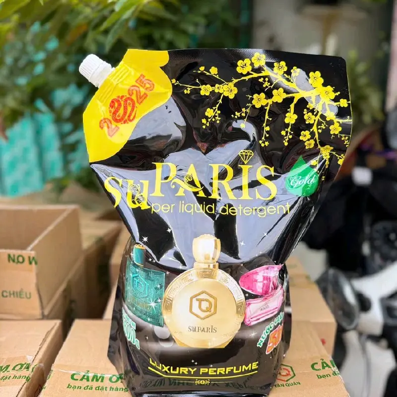 Thùng 2 túi Nước Giặt Paris mỗi  túi 3,6L hàng y hình loại 1 3