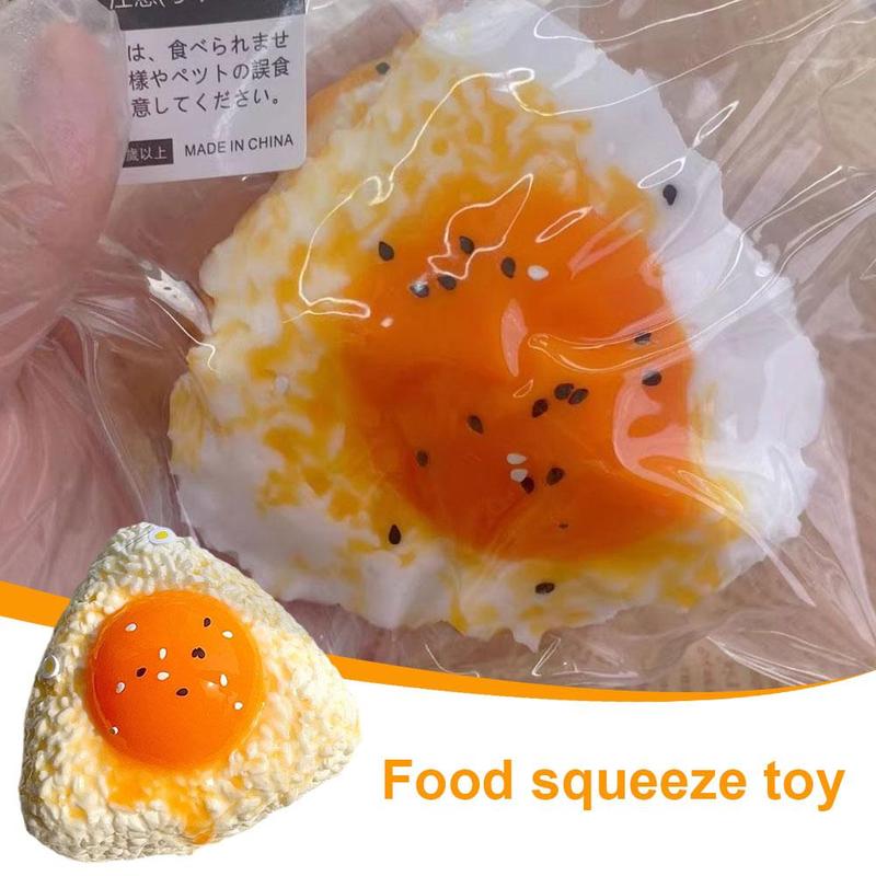 Simulation Egg Rice Ball Mochi Squeeze Toy Food Sensory Pinc - TikTok ...