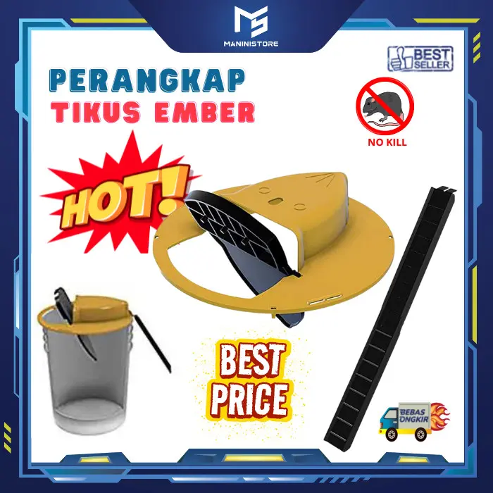 Jebakan Perangkap Tikus Got Besar Mouse Dengan Model Penutup Ember Plastik