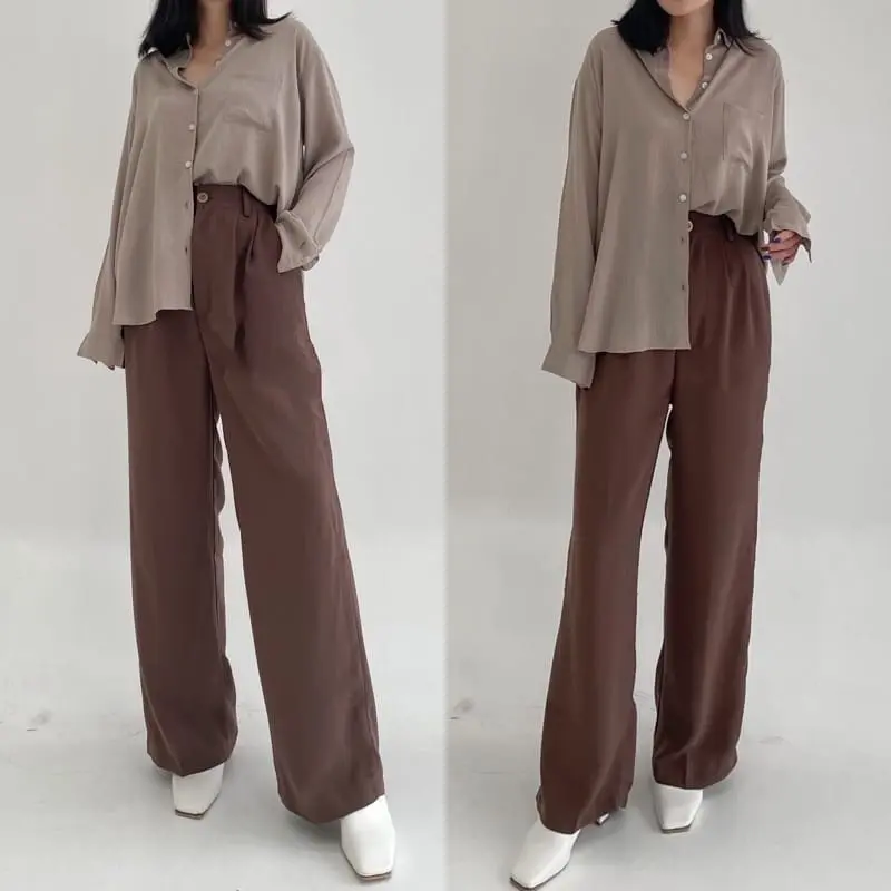 Ziva Kulot Crinkle HighWaist - Loose Pants - Celana Kulot Wanita Panjang Airflow 7