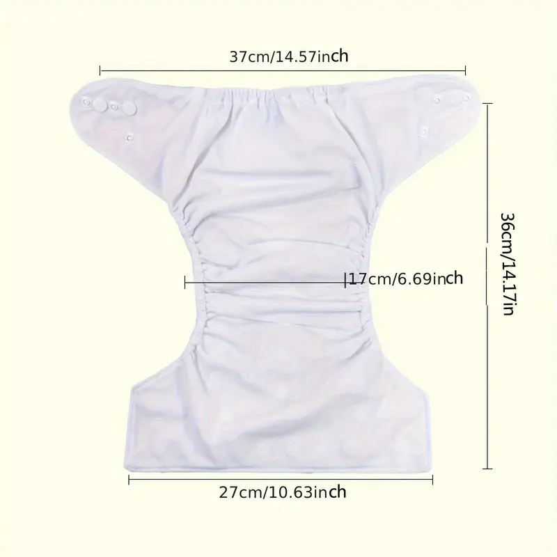 Washable Reusable Baby Diaper, 3 Counts/set Adjustable Waist Snap Button Cloth Diapers, Breathable Baby Nappy, Baby Care & Health Supplies 1