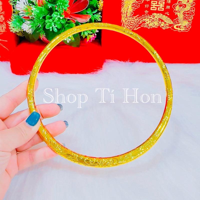  Kiềng cưới cô dâu 2 chỉ khoá bấm xi vàng 24 mẫu mới về 