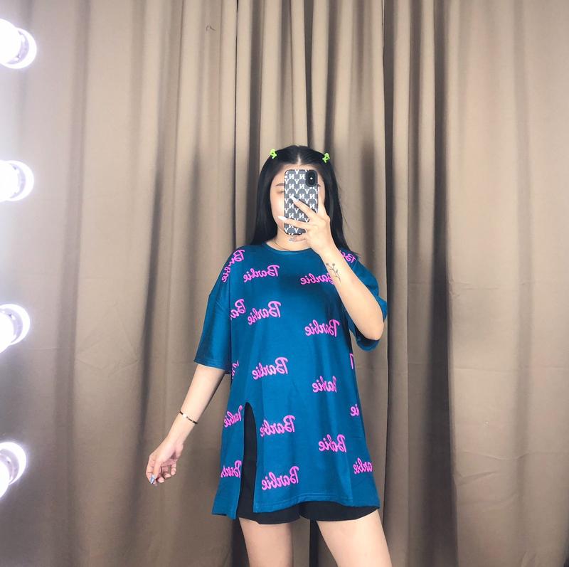Kaos Oversize Barbie Baju Wanita Atasan Slit 4