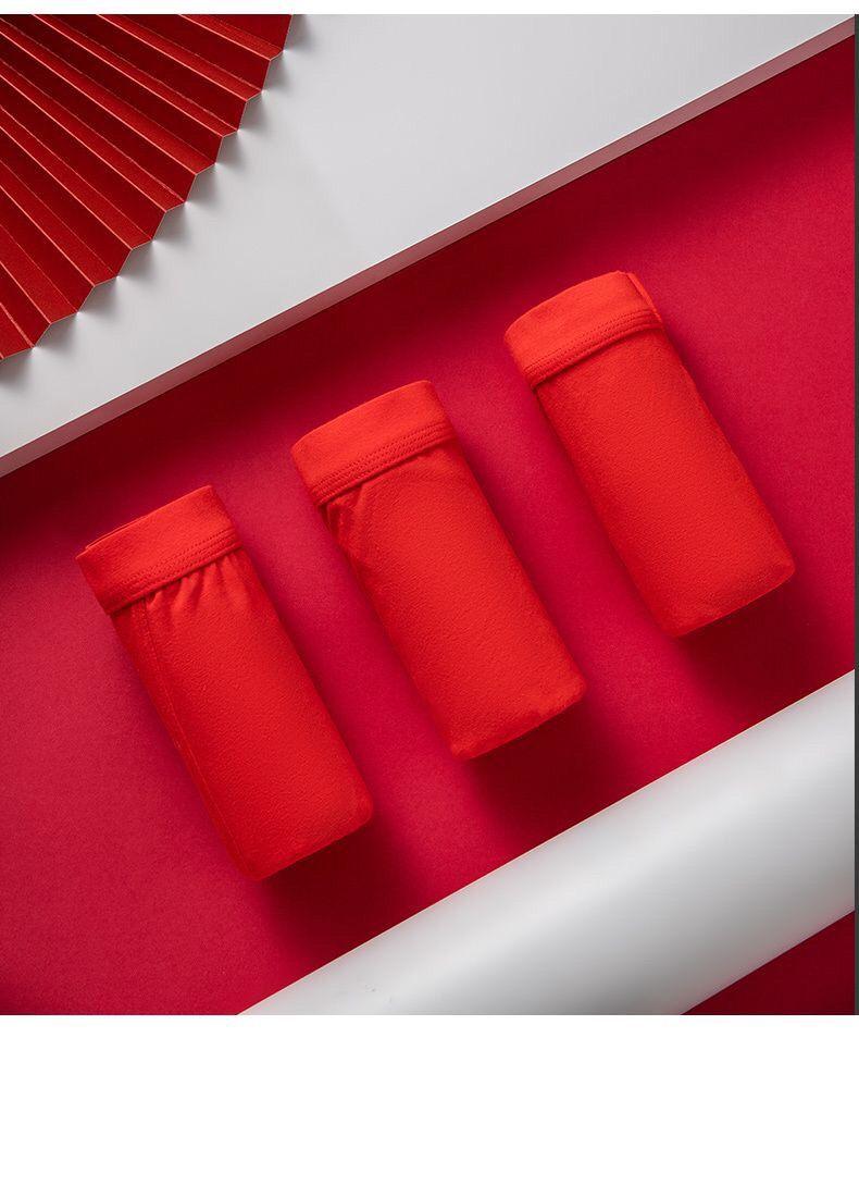 Product Introduction of Quần Lót Nam, Năm Sinh, Quần Lót Cotton, Thiết Kế Màu Đỏ Nóng Bỏng, Dành Cho Nam Và Bé Trai, Quần Đùi Boxer 2