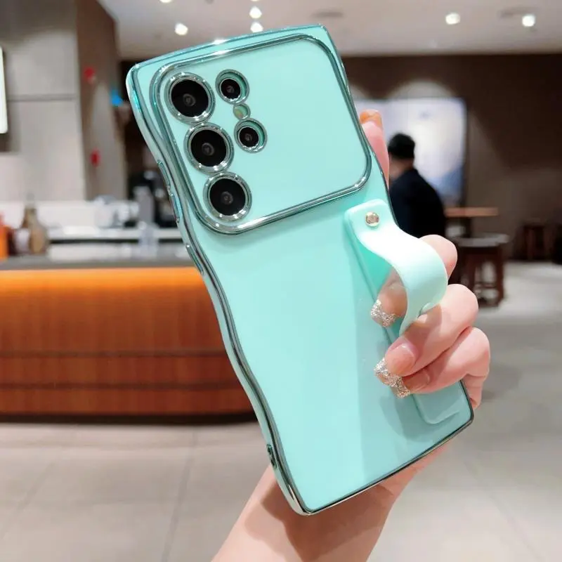 Solid Color Phone Case with Ring, Anti-drop Cellphone Protective Case, Shockproof Mobile Phone Cover for Samsung Galaxy S24 S23 S22 S25, Casing 6