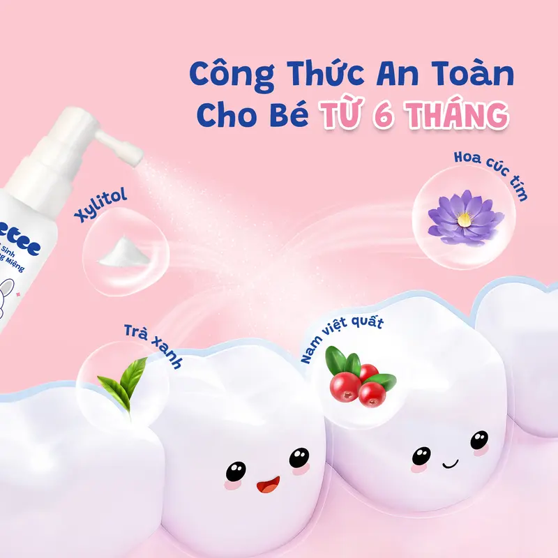 [COMBO 2] Xịt Vệ Sinh Răng Miệng Wetee (Safeformula Infant) Cho Bé Từ 6 THÁNG TUỔI, Vị Ngọt, Hỗ Trợ Ngăn Ngừa Hôi  Sữa, Nấm Miệng, Hỗ Trợ Giảm Đau Trong Quá Trình Mọc Răng Của Trẻ 1