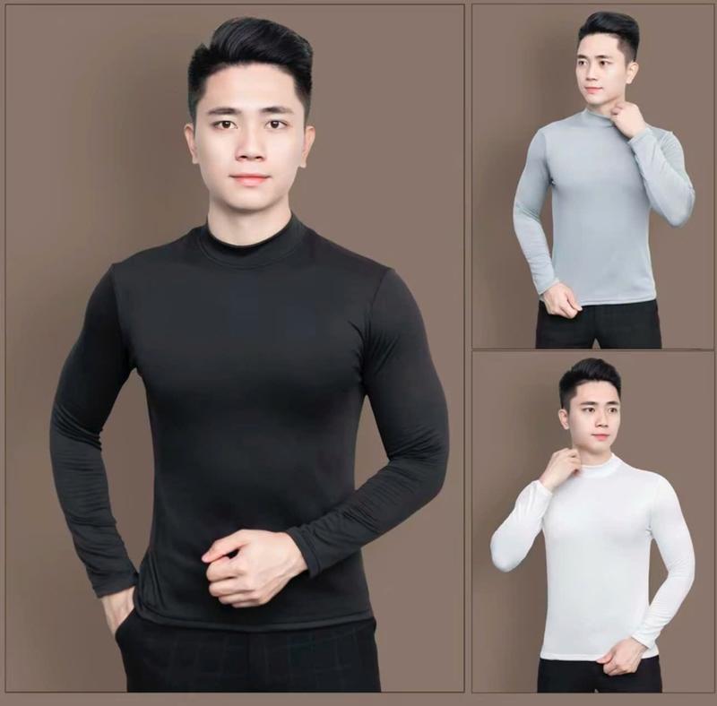COMBO 2 Áo giữ nhiệt lót nỉ thu đông nam nữ ấm áp co giãn 4 chiều trẻ trung thanh lịch form hợp - Hoodie, Menswear Nhung 6