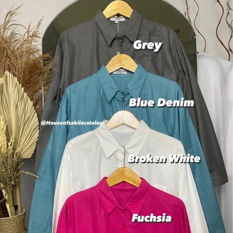 Kemeja Linen Oversize // Atasan Polos Linen Oversize // Atasan Wanita Bahan Linen 3