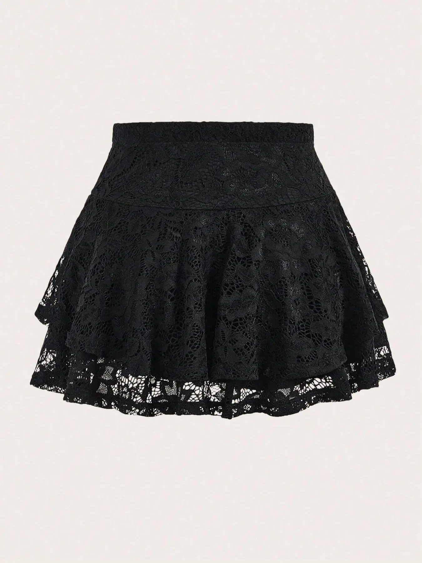 Women's Lace Skirt, Fashionable Solid Color Skirt for Daily Wear, Ladies Bottoms for All Seasons
