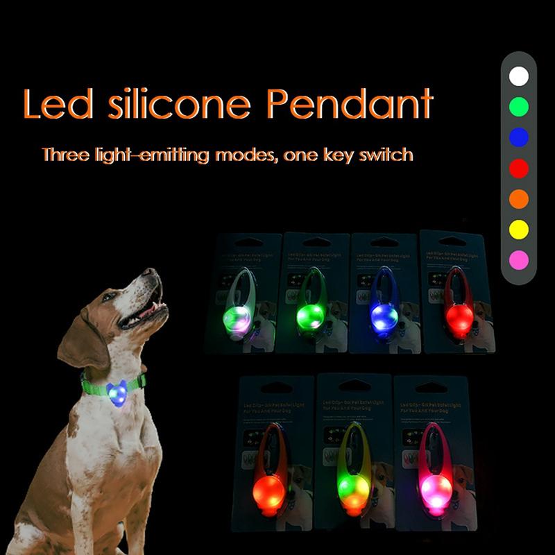 Product Introduction of Pet Dog Puppy Collar Necklace Led Collar Pendant Pet Safety Flashing Glow Light Blinking Soft Silicone Hanging Decoration Pet 11