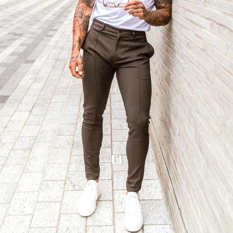 Quần Kaki Xếp li Steel Grey siêu co dãn DIVINITY Nam Menswear