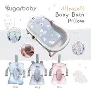 Alas Bak Mandi Sugar Baby Ultrasoft Baby Bath Pillow &  Bath Net Jaring Alas Bantal Mandi Bayi