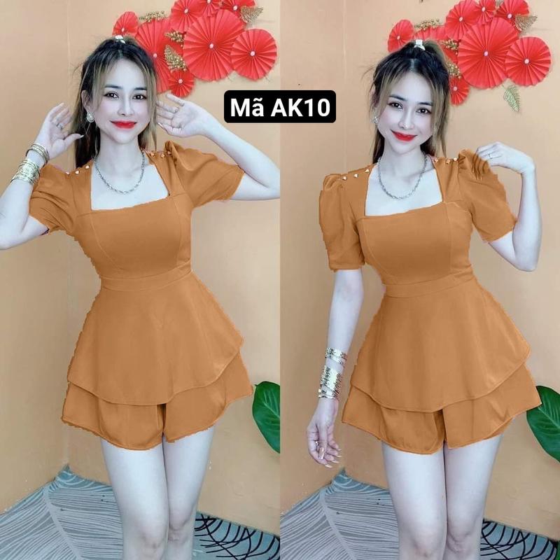 SÉT BỘ QUẦN ĐÙI VÁY - SIÊU HOT - AK10 Nữ Thun Women Top Áo 4