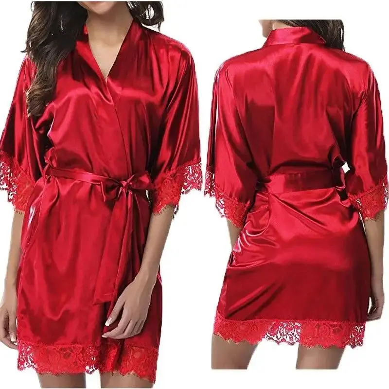 Áo Choàng Kimono, Dành Cho Nữ, Làm Bằng Lụa, Lụa Satin, Có Các Cỡ S-2XL, Váy