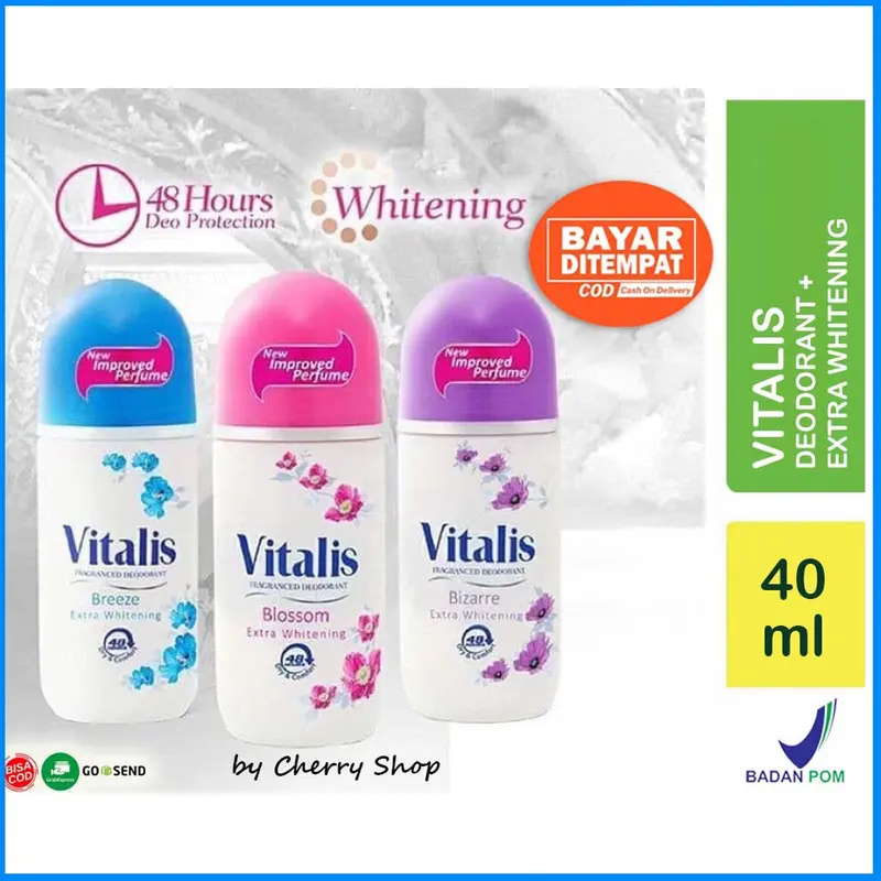 [40ML] [ROLL ON] [KETIAK KERING SEHARIAN] Vitalis Deodorant Roll On 40ml | vitalis | deodorant | Extra Whitening 1