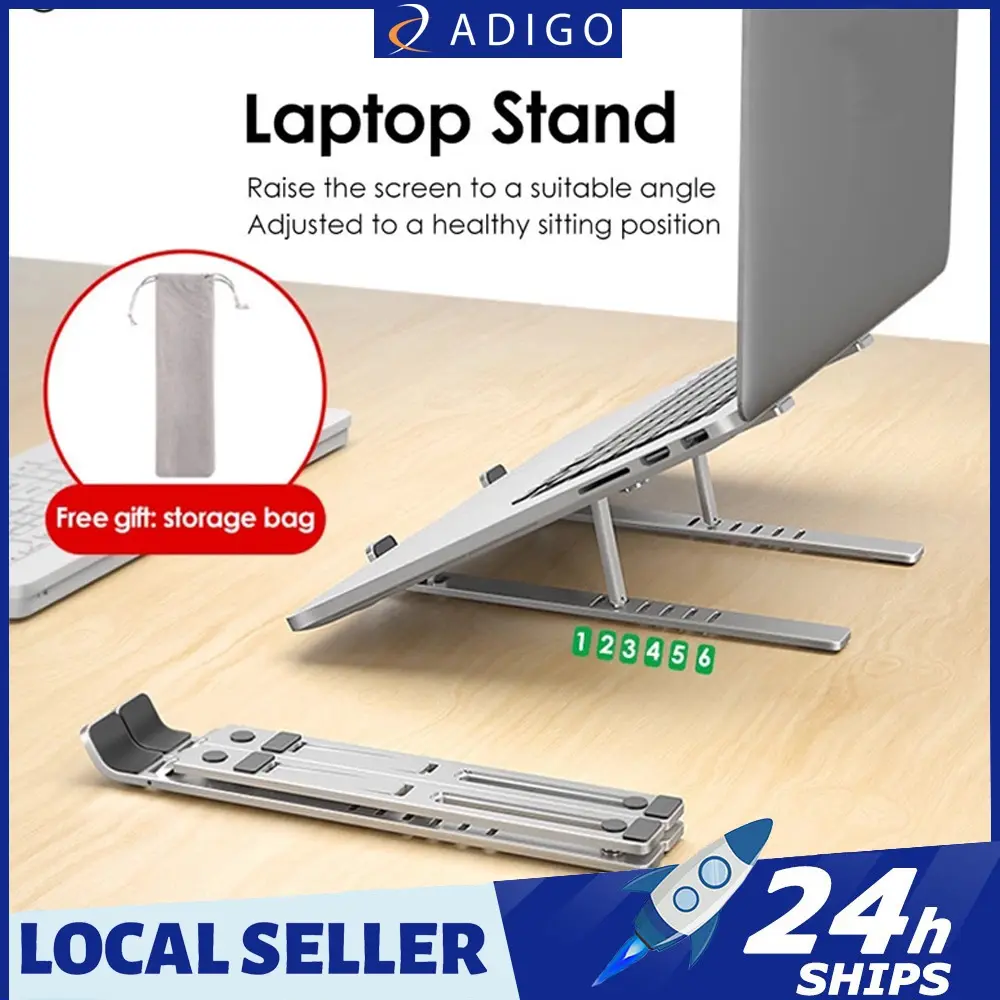 Pemegang Komputer Riba, Pendakap Pendirian Komputer Riba Buku Nota, Boleh Dilipat, Diperbuat daripada Aloi, Sesuai untuk Komputer Riba PC monitor  stand