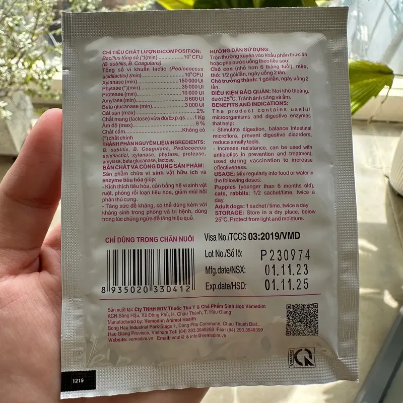 Men tiêu hóa Probisol cho thú cưng [Gói 5g] 3