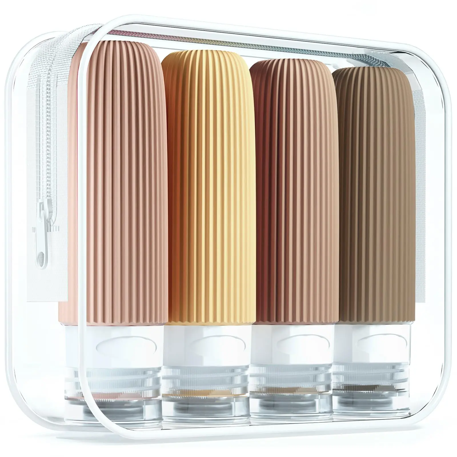 Travel Bottle Set, Summer Makeup, 4 Counts Leak Proof Travel Containers, Portable Travel Containers For Skincare Products, Makeup Tools Organisers For Women & Girls