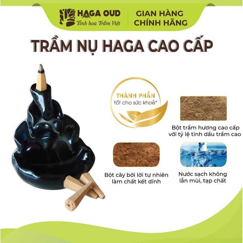 [GIFT - 1 NỤ] Trầm nụ Haga cao cấp, Đậm ngọt hương trầm, Mùi hương cao quý, Thu hút năng lượng dương - 1 nụ (Dầu Thơm Phòng Dầu Thơm) 2