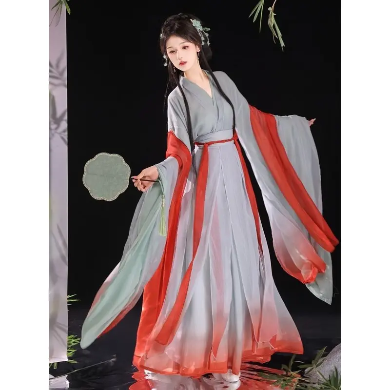 Quần Áo Trung Quốc Hán, Chính Hãng, Phong Cách Triều Đại Nam Bắc, Váy Tay Lớn, Dành Cho Nữ 2