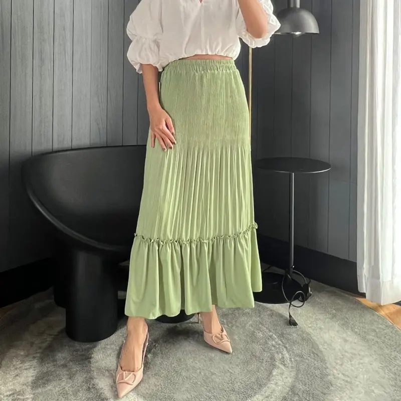 Rok Plisket Lidi Cabang / Rok Plisket Duyung / Rok Plisket Mayung Cabang Premium / Pleated Skirt (021) 2
