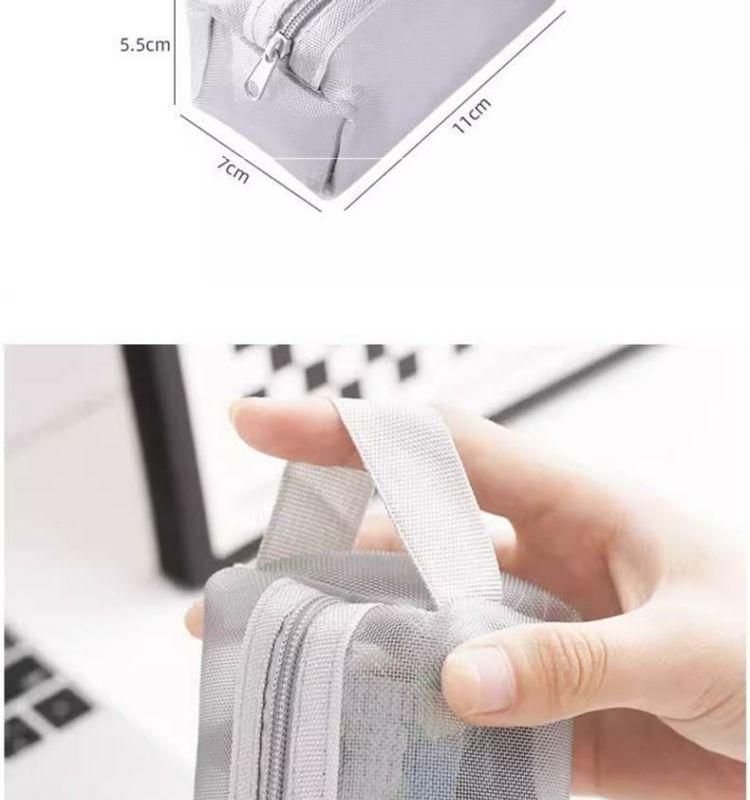 Product Introduction of Beg Alat Tulis Mini Berbilang Fungsi Jaringan, Lutsinar, Beg Simpanan Pegang Tangan, Pemegang Kad, Beg Kunci Syiling, Reka Bentuk Mudah, Sesuai untuk Pelajar, [3895 Ulasan Positif] Desk Office 5