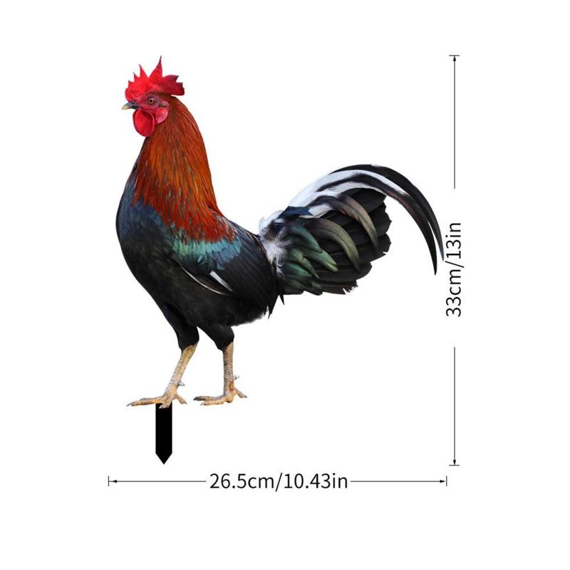 Product Introduction of Rooster Animal Statue Stakes rooster hen Animal Stakes for Lawn Yard Pathway 0