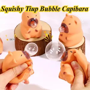 Mainan Squishy Tiup Balon Capibara / Squishy Tiup Bubble Capibara