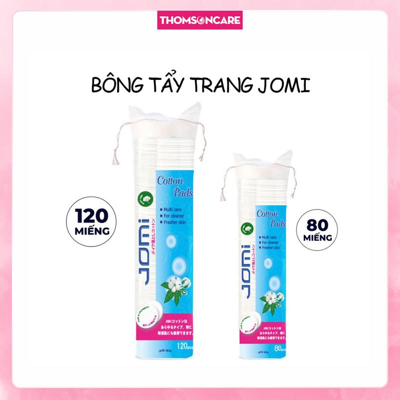 [COMBO] Bông tẩy trang Jomi 80 miếng, 120 miếng - Cotton Pads hỗ trợ lấy bụi bẩn, lớp trang điểm Skincare Cosmetic Mỹ Phẩm