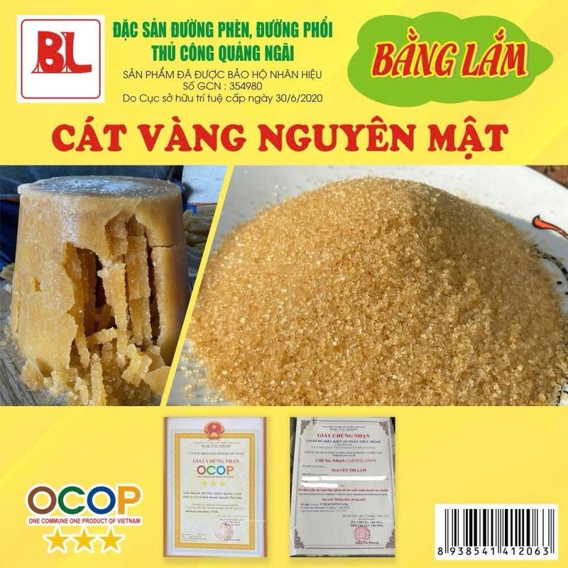 5kg Đường cát Vàng Quảng Ngãi Đương cát nguyên mật ,Ko tẩy trắng 5kg chia 5 túi - Đường mía vàng nguyên chất