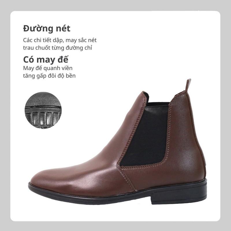 Product Introduction of Giày chelsea boots da nâu g1293 inichi mới 4