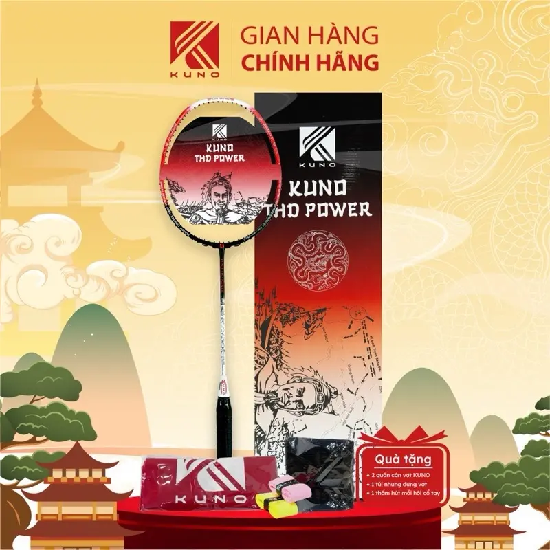 ￼Vợt cầu lông KUNO THD POWER cây vợt công thủ toàn diện, hướng công, bản thiết kế mang ý nghĩa lịch sử