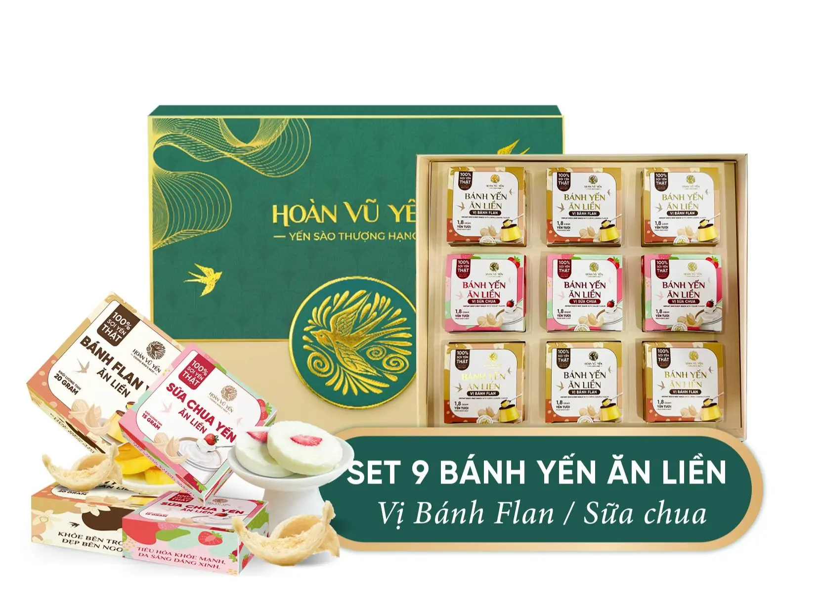 SET 9 Bánh Yến Ăn Liền - Snack Ăn Vặt Healthy