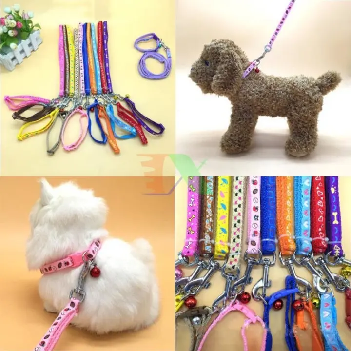 [SALE] Bộ Dây dắt chó mèo size 1.0cm từ 2- 5kg + Dây dắt chó kèm vòng cổ