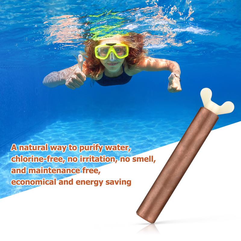 Copper Anode Rod Replacement for Solar Power Swimming Pool Purifier Solar Pool Ionizer Water Algae Inhibition Chlorine-Free Water Processor 1