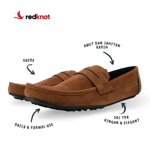 Redknot Stoboard Tan - Sepatu Loafers Terbaru Model Keren dan Cocok Untuk Sehari-Hari Atau Kerja - Display