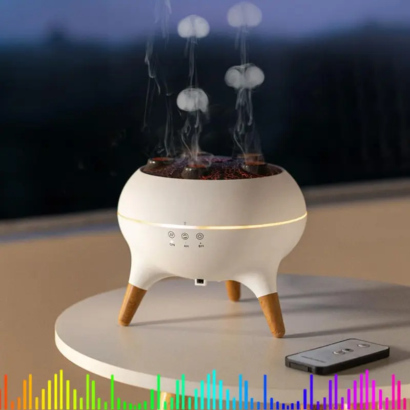 Jellyfish Design Essential Oil Diffuser, Air Humidifier with Rhythmic Spray & Colorful Light, Timed Humidifier with Remote Control for Home, Office, Bedroom 8