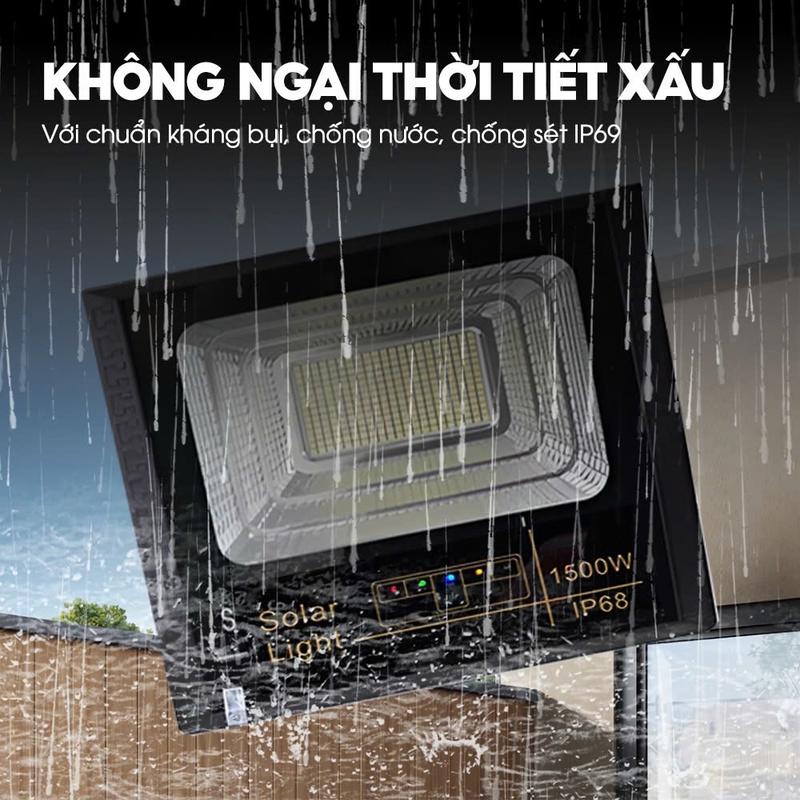 Đèn Pha Năng Lượng Mặt Trời 3000W - VỎ NHỰA , Chống nước IP69, Sáng 6-8 tiếng, Không sử dụng điện đèn 200k 3