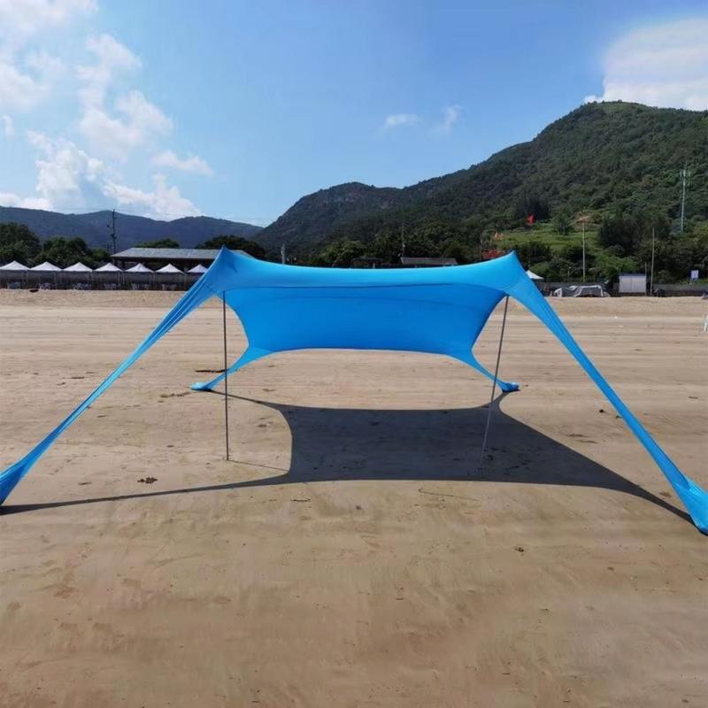 GANCIHAWENHUA Canopy Sun Shade Sunshade Beach Stretch Tent Portable UV Resistant Outdoor Beach Tent Windproof with Carry Bag Camping Sun Shelter Sun Protection Equipment 6