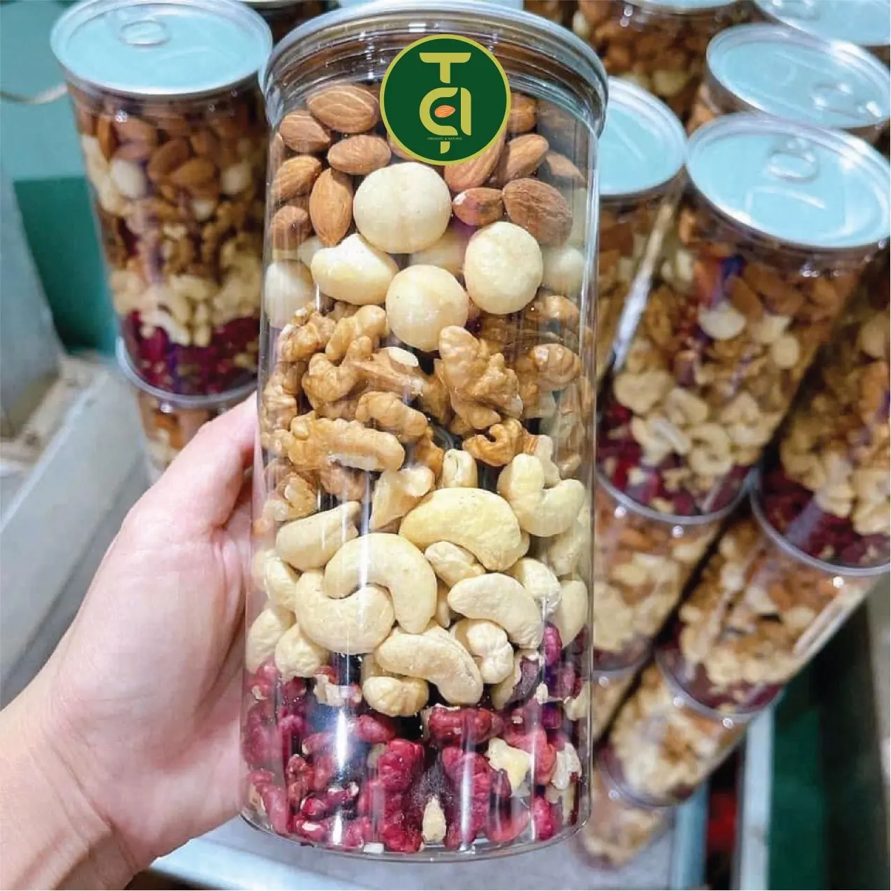 Mix 5 LOẠI HẠT CAO CẤP SIÊU HẠT 500G Không đường Tự nhiên Food Nuts
