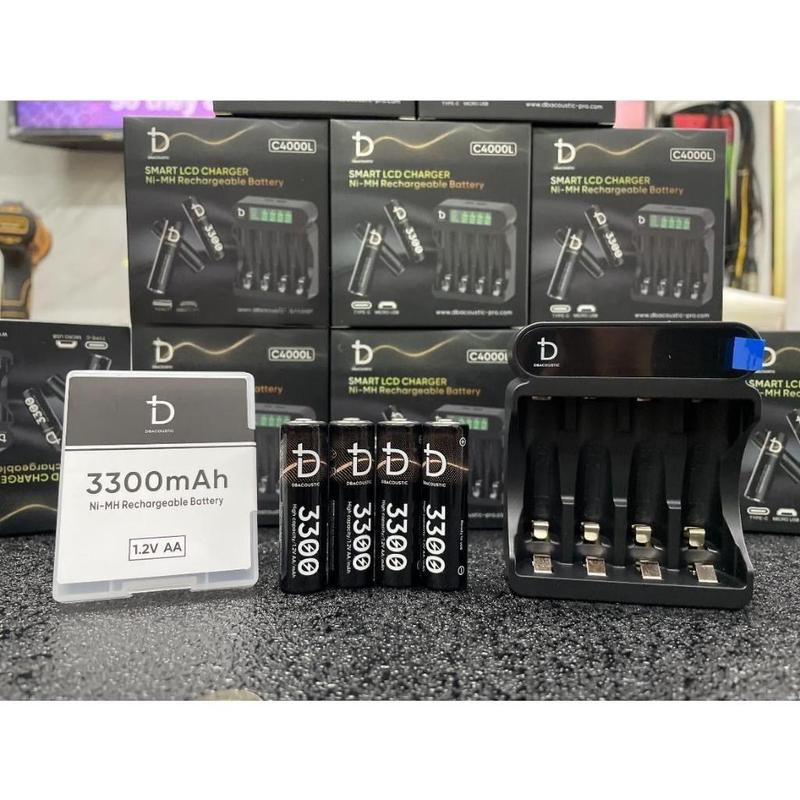 Bộ pin sạc DB acoustic C4000L Chính Hãng 3300mah ( 4 pin + dock ) _ Kaka audio