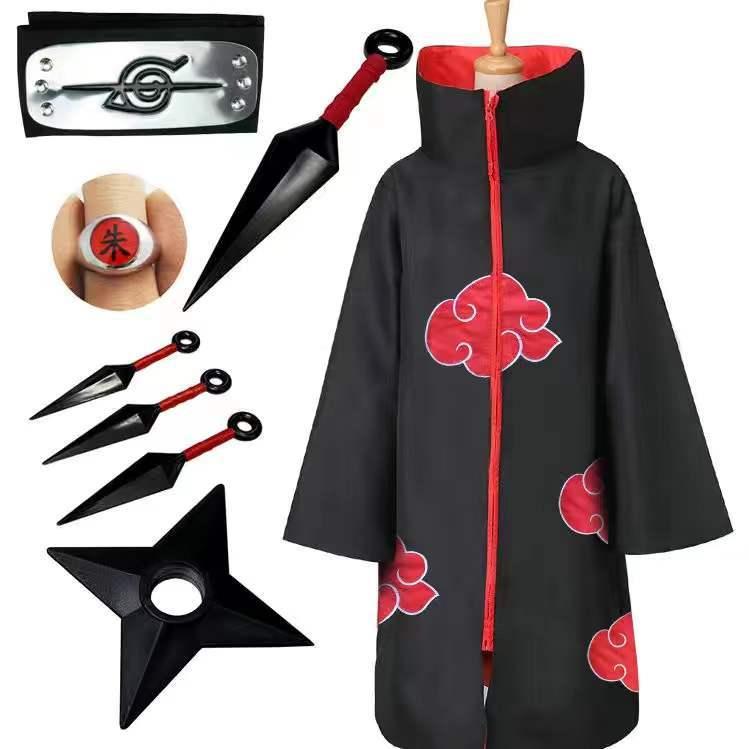 Áo choàng cosplay Naruto Itachi Uchiha Ninja Naruto Yondaime Hokage Akatsuki Cloak cosplay Payne trang phục 3