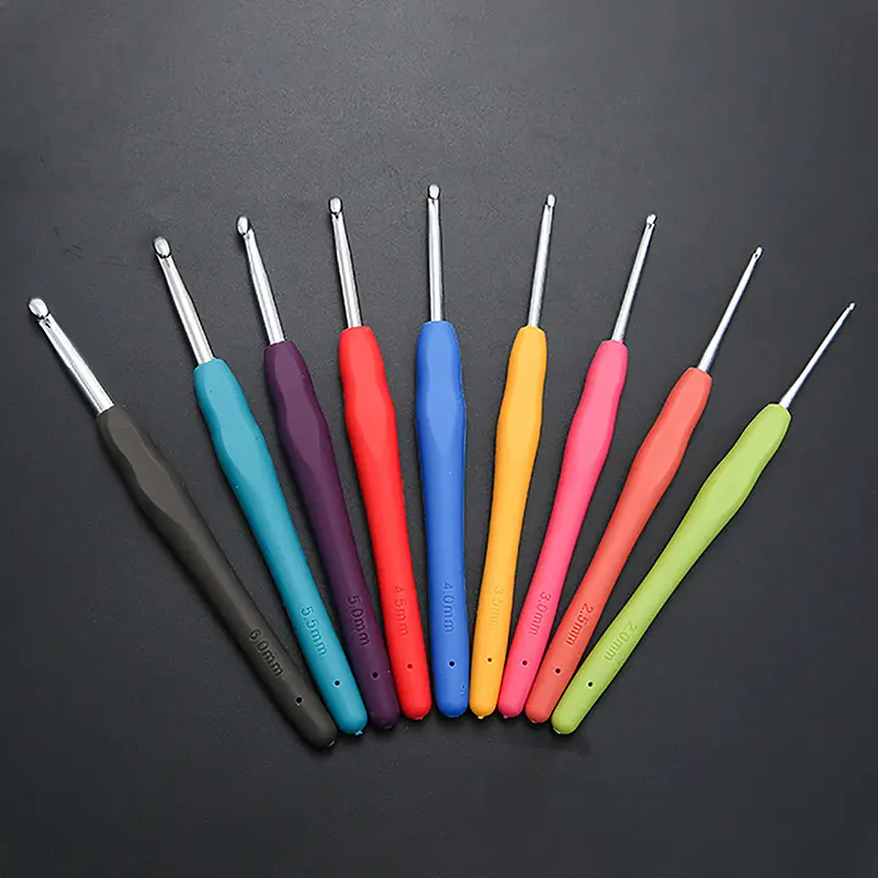 HZ Đồ Chơi Công Thái Học Nhiều Màu, Móc Đan Sợi, Kim Đan 2-8Mm Kèm Hộp Đựng T 87Ha, Sở Thích Đồ Chơi Màu Ngẫu Nhiên