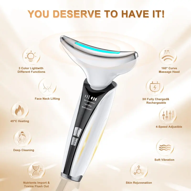 Portable Electric Facial Massager, 1 Box Neck & Face Lifting Skin Care Massager, Facial Lifting Tool, Face Massage Tool, Beauty Gift, Comfort 4