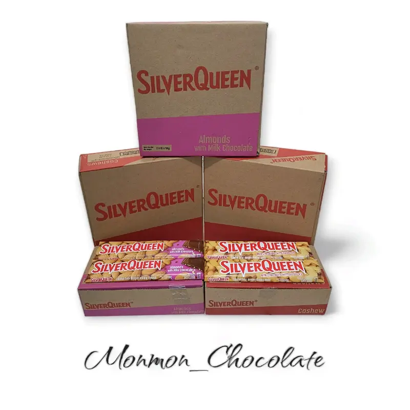 Coklat SilverQueen 55gr x 10pcs Mede & Almond Camilan Chocolate Manis Cemilan 4
